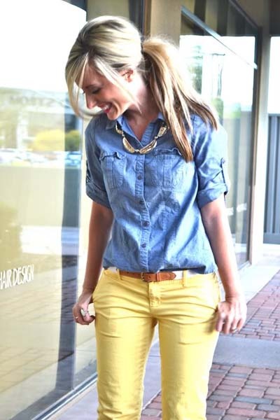 chambray and colored denim