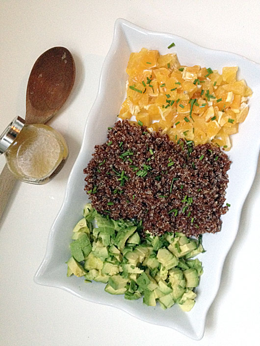 red quinoa salad