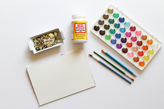 Gold confetti easter art supplies
