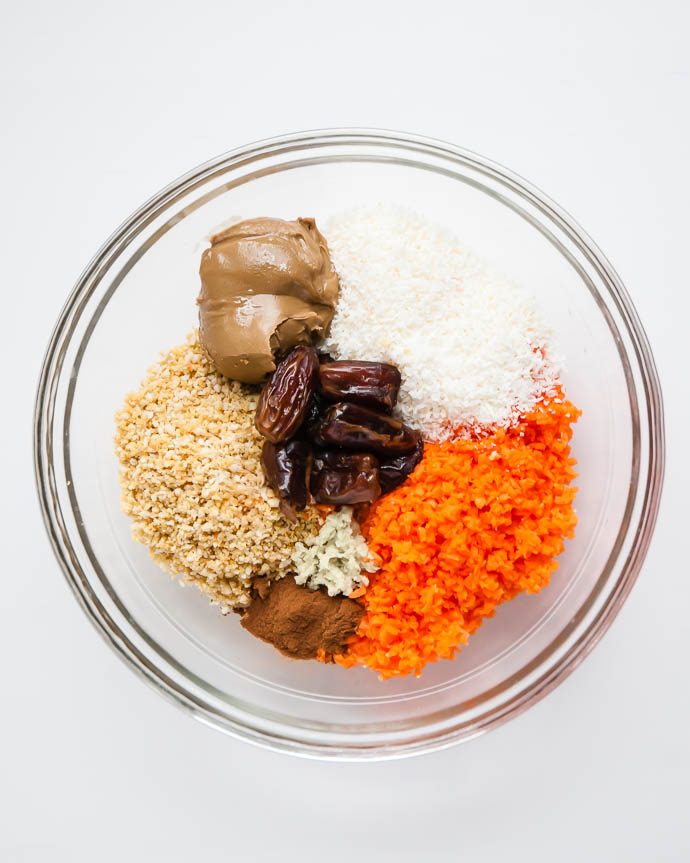 carrot cake energy bites ingredients