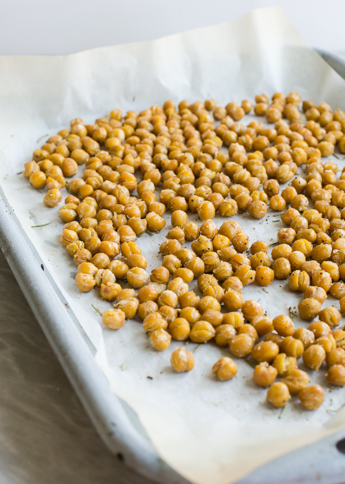 Roasted Chickpeas with Rosemary and Sea Salt