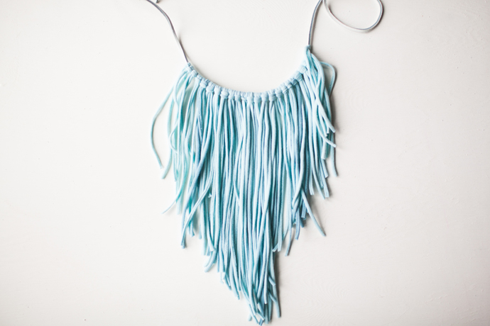 T-Shirt Fringe Necklace DIY