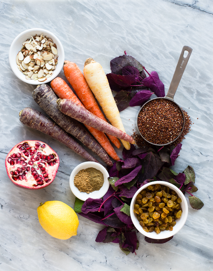 Roasted Carrot Quinoa Salad Ingredients