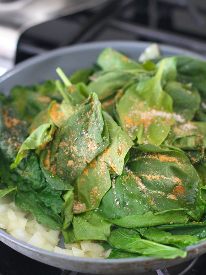 kale-spinach-bites-cooking